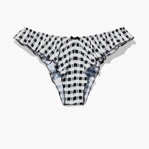 Gingham Remix Undie with Ruffle Trim